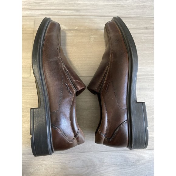 ECCO Mens Helsinki Bike Toe Slip On Loafer Cocoa Brown Sz 42 EU / 8-8.5 US - Picture 8 of 9